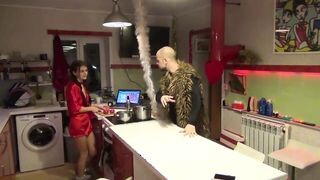 Orosz tinédzser csajszika dp-be dugva